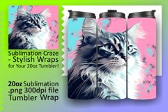 Kitty-Craze Tumbler Wrap: Sublimation Wonders Product Image 1