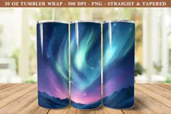 Northern Light Tumbler Wrap | 20 oz tumbler wrap Product Image 1
