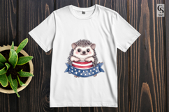 Patriotic Hedgehog Clipart PNG Product Image 3