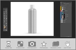 Plastic Matte Bottle Mockup Product Image 3