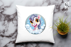 Cute Cartoon Horse Clipart Sublimation PNG Product Image 3