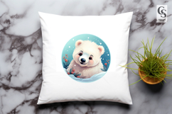 Cute Polar Bear Clipart Sublimation PNG Product Image 3