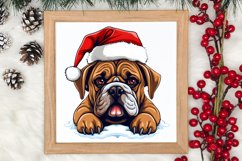 Christmas Peeking Dogs Clipart, Christmas PNG Product Image 3