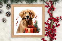 Pets Love Christmas Watercolor Clipart, Christmas PNG Product Image 3