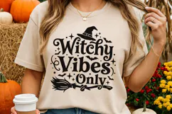 Witchy Vibes Only Svg, Halloween Witch Svg, Witch Hat Svg. Product Image 4
