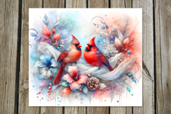 Christmas birds | 4 Cardinal Sublimation Tumbler designs Product Image 3