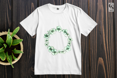Green Shamrock Wreath Clipart Sublimation PNG Product Image 3