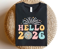 Hello New Year 2026 SVG | Retro Disco ball New Year 2026 PNG Product Image 3