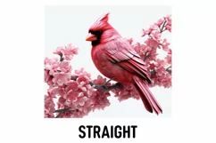 3D Cardinal Bird Tumbler Sublimation Wrap | 3D Tumbler Product Image 2