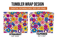 Floral Pattern Tumbler Wrap Sublimation Design Product Image 3