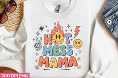 Hot mess mama PNG, Retro Mama Sublimatio PNG Product Image 3