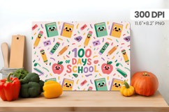 100 days of school Cutting Board PNG Design, Teacher PNG Product Image 1