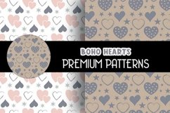 Boho Hearts Digital Papers Patterns Product Image 3
