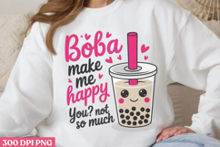 Boba Make Me Happy PNG, Boba Sublimation PNG Product Image 3