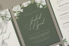 beautiful wedding card invitation with roses flower Product Image 3