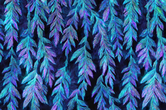 Neon Winter Foliage Pattern Background for Craft Design Product Image 1