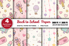 Back To School Paper Pattern PNG Product Image 1