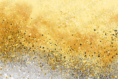 Gold Silver Glitter Splatter Gradient Background JPG Product Image 1