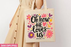 Oh how He loves us PNG, God Is Love Clipart PNG Product Image 3