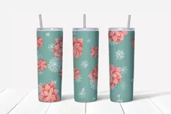Christmas cute snowman Skinny tumbler wrap design Product Image 4