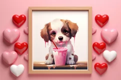 Valentines Day Dog Clipart, Valentines PNG Product Image 3