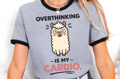 Funny Overthinker Llama PNG Product Image 4
