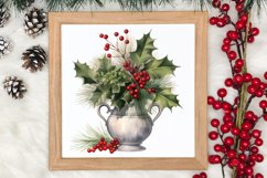 Winter Christmas Greenery Clipart, Christmas Greenery Clipar Product Image 3