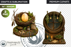 Cosy Witch's Apothecary magic Clipart PNG witchcraft graphic Product Image 1