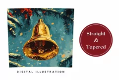Christmas Bells Tumbler Wrap, Christmas Tumbler Template Product Image 3