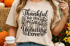 Thankful For His Unfailing Love Svg, Thanksgiving Svg. Product Image 4