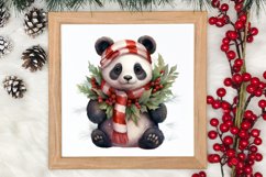 Panda Christmas Sublimation Clipart, Panda Christmas Clipart Product Image 3