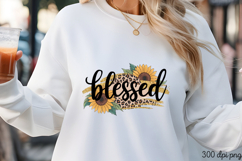 Blessed PNG, Sunflower Sublimation PNG Product Image 3