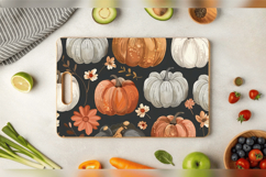 Fall Floral Pumpkins Cutting Boards sublimation Design Product Image 3