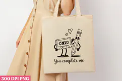 You Complete me PNG, Valentine Sublimation PNG Product Image 3