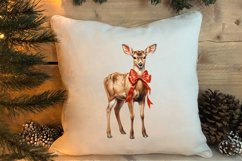 Watercolor Christmas Deer Sublimation Bundle, Christmas Deer Product Image 3