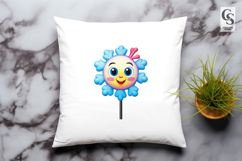 Cute Sun Snow Cartoon Lollipop Faces clipart sublimation PNG Product Image 3