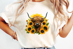 Funny Cow Floral Sublimation, Hello Summer Png Product Image 3
