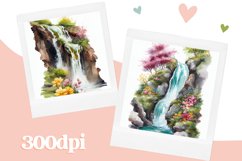 Watercolor Waterfall Clipart Bundle, Waterfall PNG Product Image 3