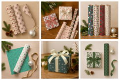 Christmas Wrapping Paper Mockup Bundle Product Image 4