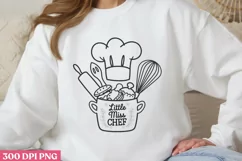 .Little miss Chef PNG, Cooking Sublimation PNG Product Image 3