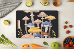 Crochet Mushroom Embroidery Cutting Boards sublimation Desig Product Image 3