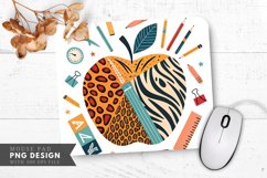 Artistic Apple Animal Prints and Education Tools Mouse Pad Product Image 1