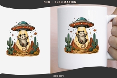 UFO opossum png design for T-shirts Product Image 3