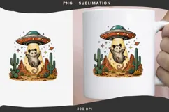 UFO opossum png design for T-shirts Product Image 3