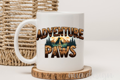 Adventure Paws PNG, Vintage Dog &amp; Cat Hiking Sublimation Product Image 4
