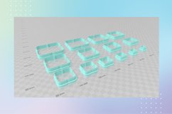 Square Square 1 Earring Clay Cutter - Cookie Cutter STL File Product Image 3