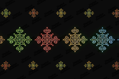 Neon Snowflake Pattern Background for Winter Craft Design Product Image 1