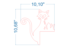 Cat Halloween Door Corner SVG laser cut file for Glowforge Product Image 2