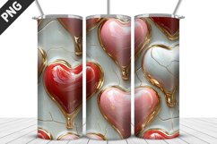 Valentines Love Skinny Tumbler PNG Wrap| Valentines Tumbler Product Image 4