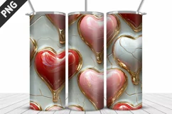 Valentines Love Skinny Tumbler PNG Wrap| Valentines Tumbler Product Image 4